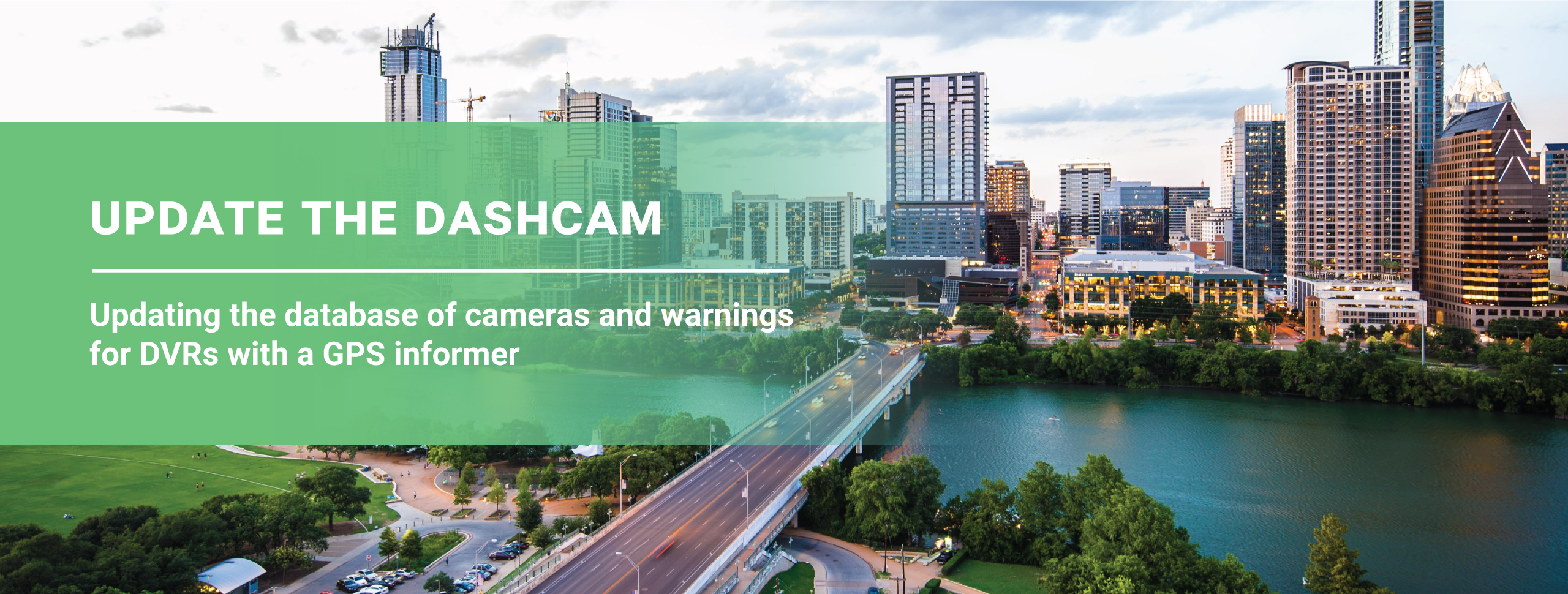 Updating the database of cameras and warnings for DVRs with a GPS informer