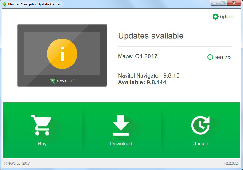 The list of available updates